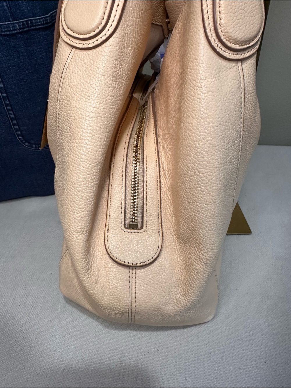 Coach Phoebe Horse & Carriage Debossed Leather Shoulder Bag in Peach 2014 - Picture 5 of 12